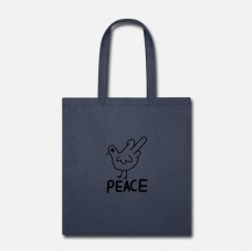 Middle Finger Chicken Navy Tote Bag